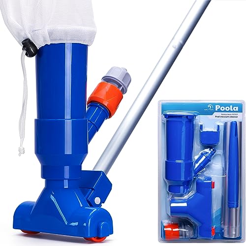 Poola Poolsauger – Poolsauger bodensauger – Poolreiniger inklusive 5-teiligem Aluminiumstiel (140cm) – Pool Reinigung (Blau) Poola Poolsauger – Poolsauger bodensauger – Poolreiniger inklusive 5-teiligem Aluminiumstiel (140cm) – Pool Reinigung (Blau)