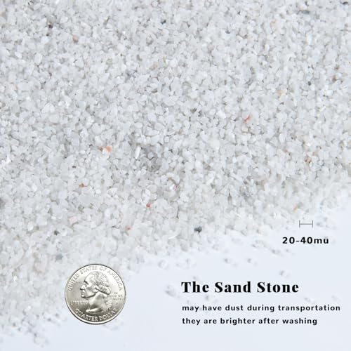 Image of 100% Natural Sand, Multi-Purpose Natural Silica Sand for Aquarium Subatrate, Fire Pits, Garden Landscaping, Decorative Sand for Vase Filler, Candle, Wedding, Home Decor, 10LB, White