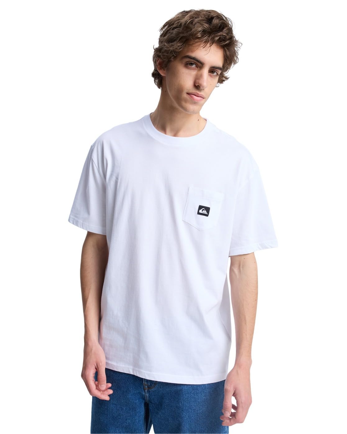 Quiksilver Short-Sleeved T-Shirt Salt Water Pocket SS TEE Men's White XL