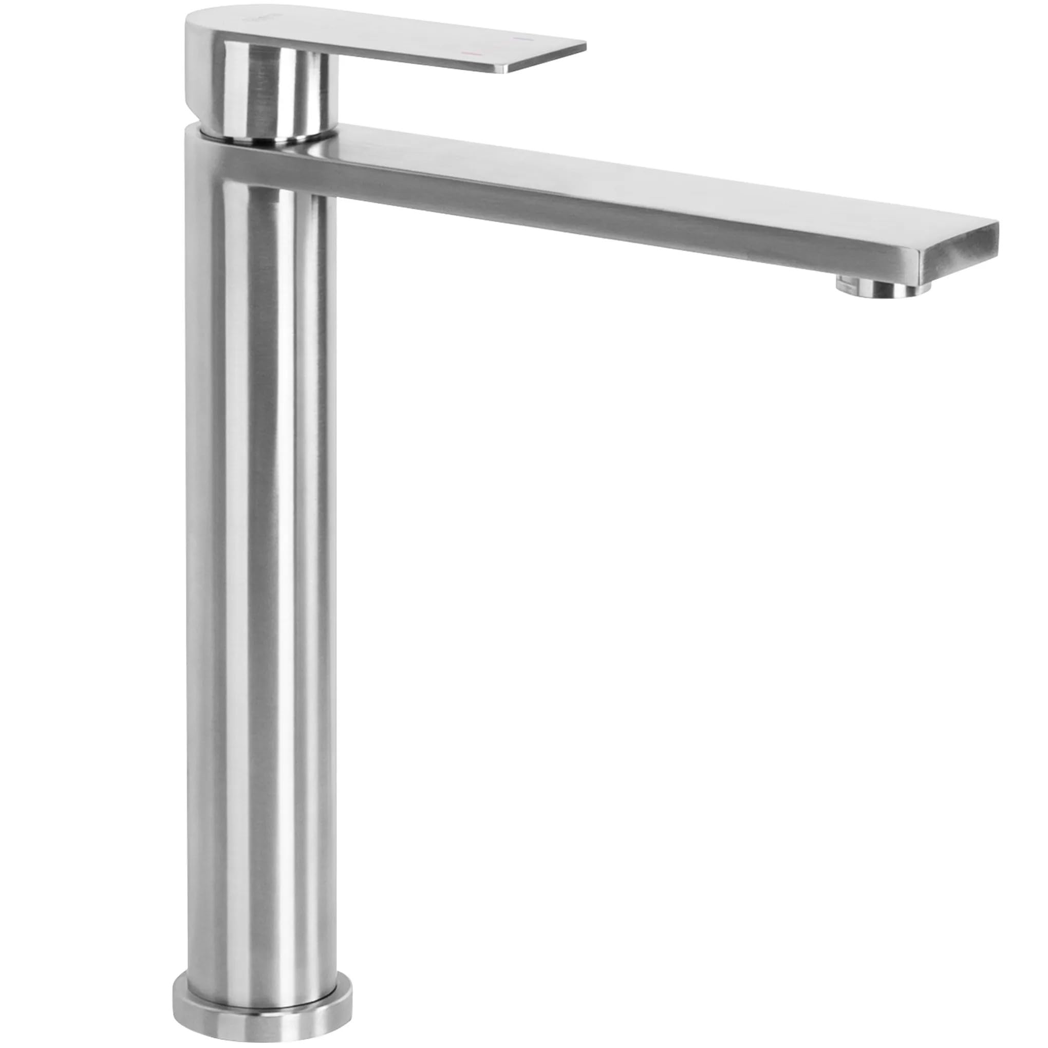 Rea Brushed Nickel - Hunter High Washbasin Tap - Brass - 16.5 X 20 X 27 Cm
