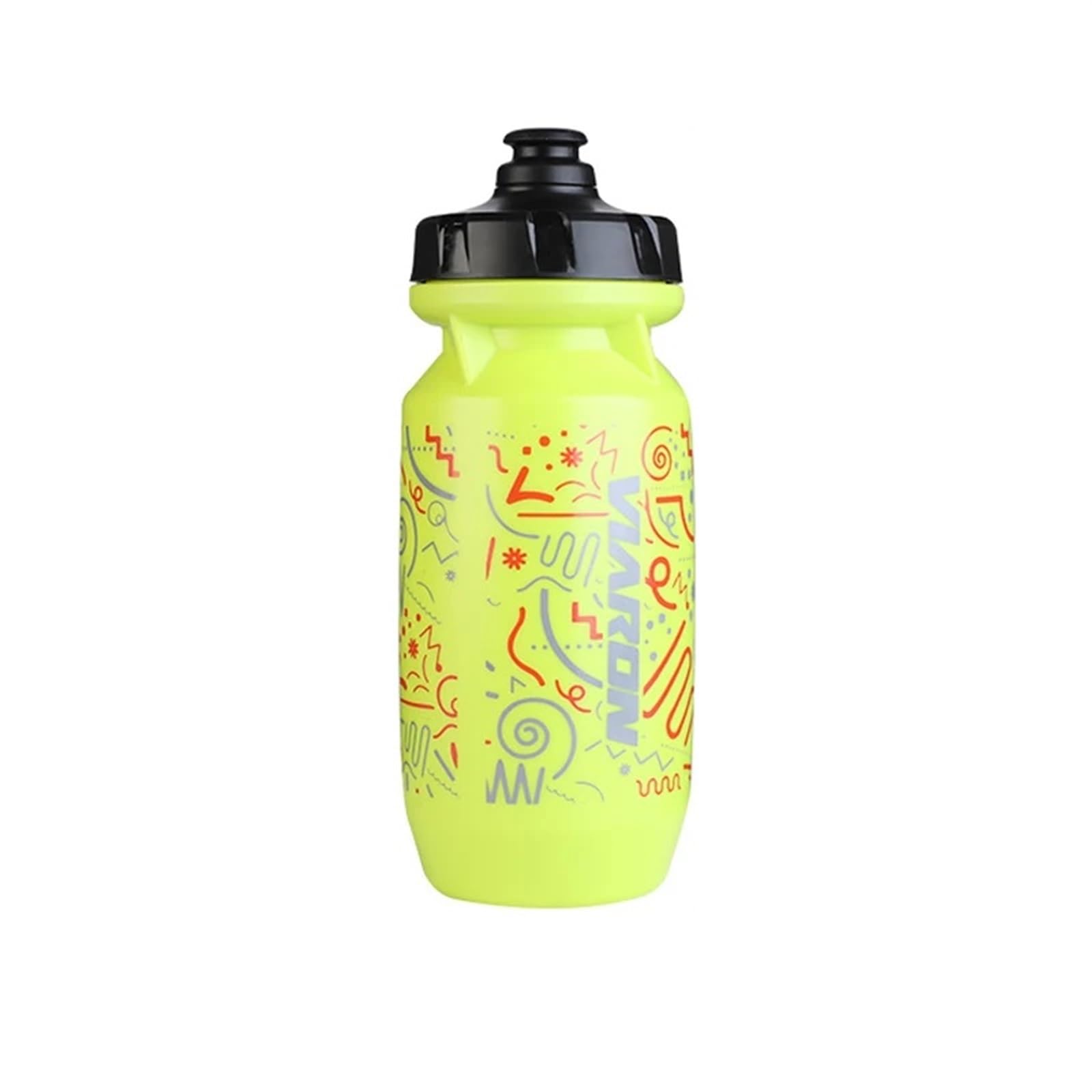 QuxetlRyz Sports Water Bottle 550ML Bicycle Water Bottle Road Grade Sports Fitness Running Riding Kettle Leak Proof Drinking Bike Cage(Yellow)