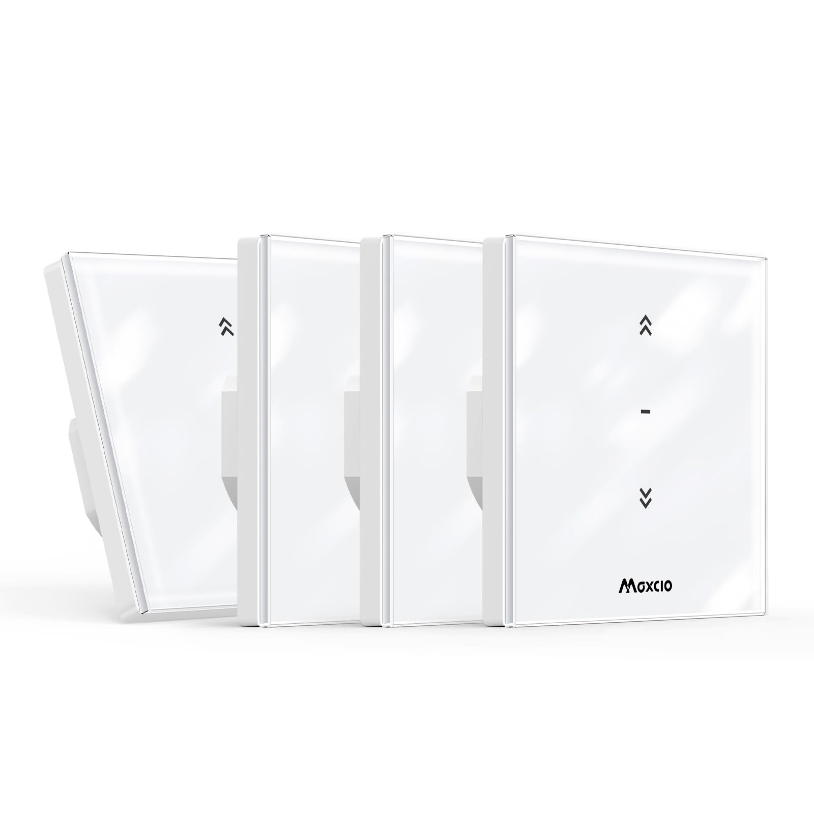 Interrupteur Volet Roulant Connecté, 80 * 80mm Maxcio Volet Roulant WiFi Compatible avec Alexa Google Home pour Commande Vocale, Curtain Switch Pourcentage Contrôle à Distance/Timer