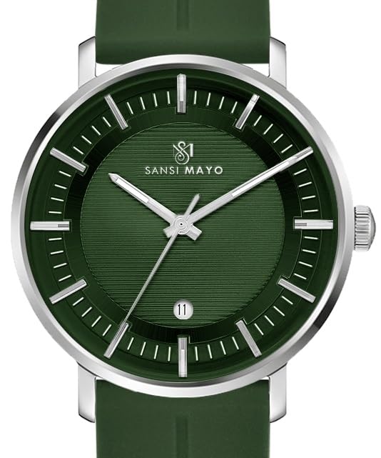 Image of Analog Watch for Men with Silicone Band | Magnetic Lock Strap | Japanese Quartz Movement | Water Resistant | Formal & Casual Wristwatch Gift