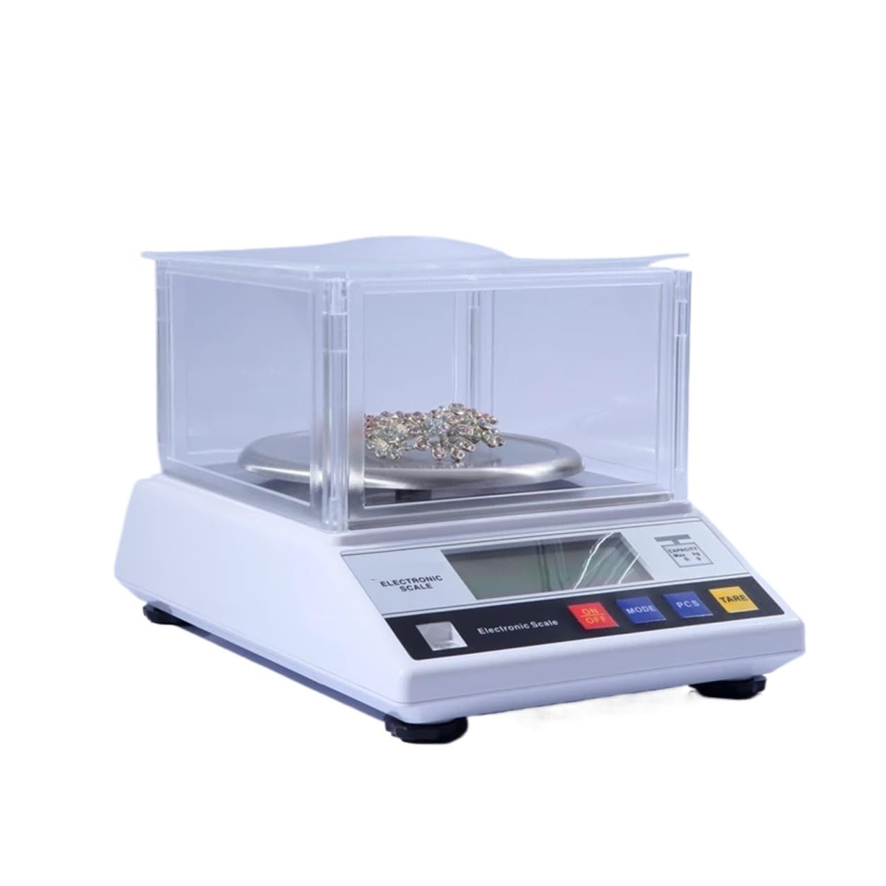 Báscula electrónica Digital de gran tamaño, 0,01g, joyería, gramo, banco de laboratorio dorado, balanza de peso, nivel de parabrisas, báscula de burbuja Conversión de unidades(600gx0.01g)