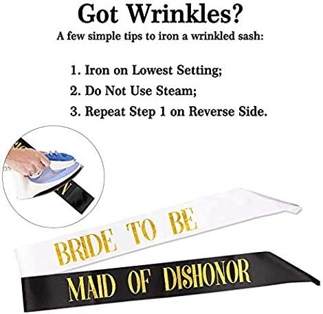 7 Pack Hen Party Sash, 1 White Bride to Be Sash+6 Black Team Bride Tribe Hen Do Sash for Girls Hen Night Out Bridal Shower Wedding Bachelorette Party Accessories
