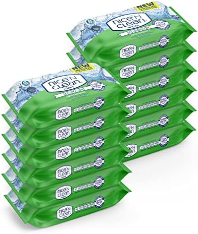 Nice 'N CLEAN - SecureFlush Fragranced Moist Toilet Tissue Wipes with Aloe & Vitamin E - Flushable Wipes with Recyclable Packaging (40 Wipes x 12 Packs - 480 Wet Wipes)