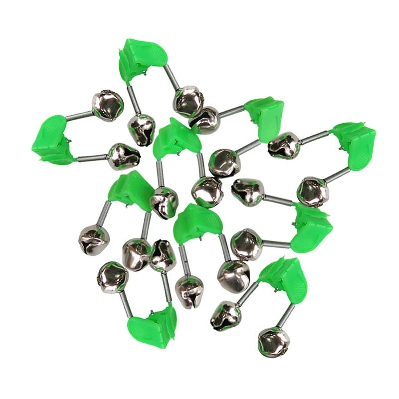 Clip para caña de pescar 10 piezas con campanas plásticas miniatura 7