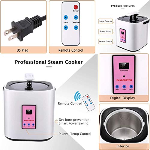 Aceshin Portable Steam Sauna Spa Personal Indoor Sauna Tent with Remote Control&Chair&Timer, Personal Sauna Tent for Therapeutic Relaxation Detox at Home - Image 6