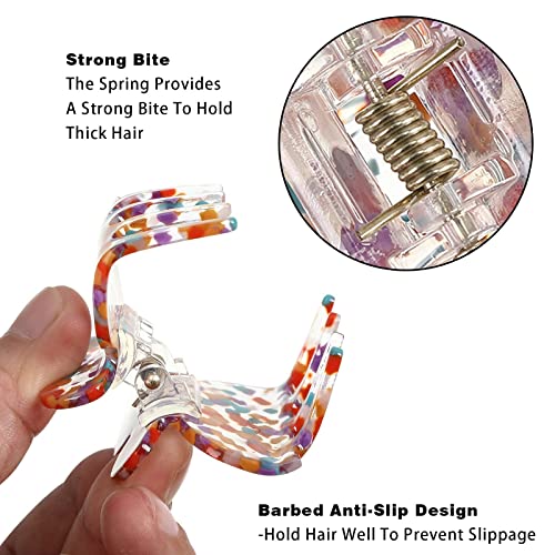 6Pcs Butterfly Hair Claw Clip - 2 Inch Butterfly Claw Hair Clips For Women Girls Small Nonslip Butterfly Jaw Clips For Thick Hair And Strong Hold Hair (Pattern Of Rocks) #TOP30