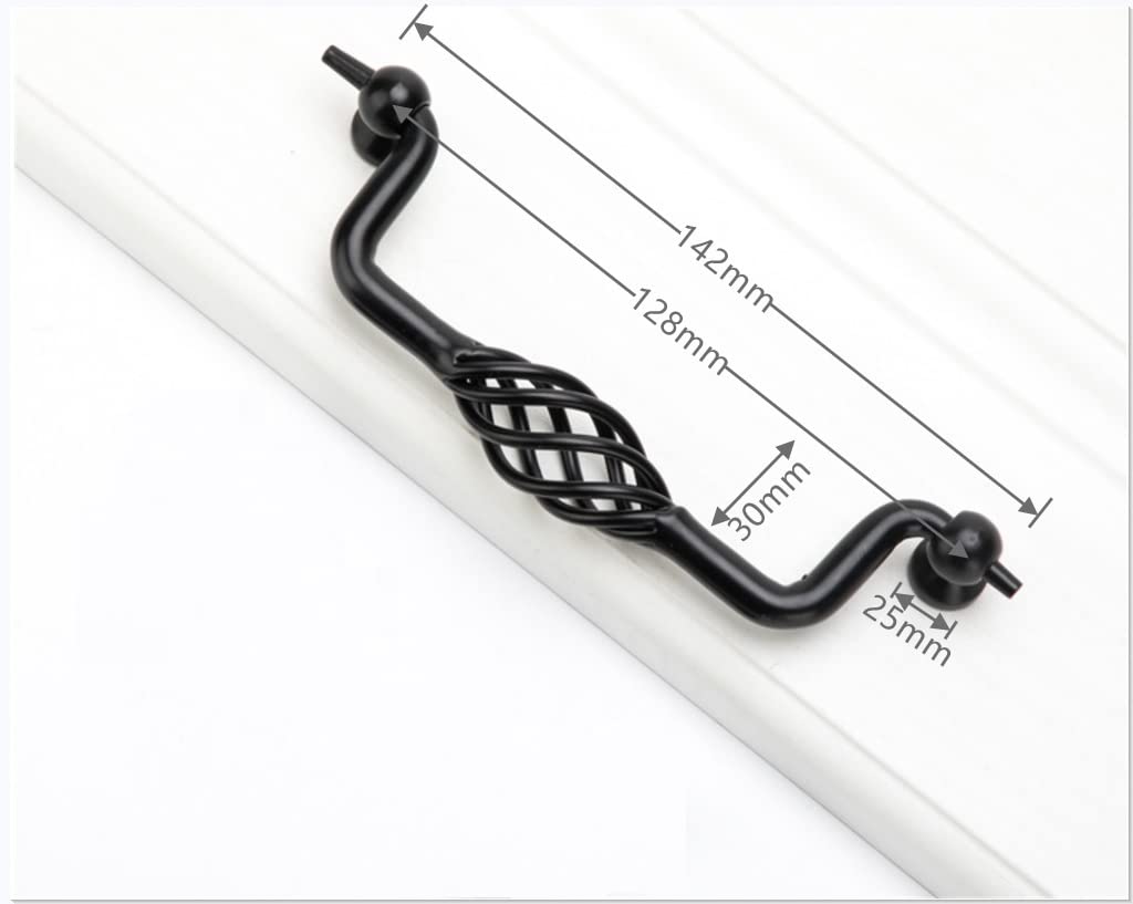 SYDARSYN 2 Pièces Noir Mat Poignées Pour Placards Cuisine Acier Inoxydable Poignées De Porte Poignee De Meuble Moderne Poignées Pour Armoires Porte De Boutons 96 Mm