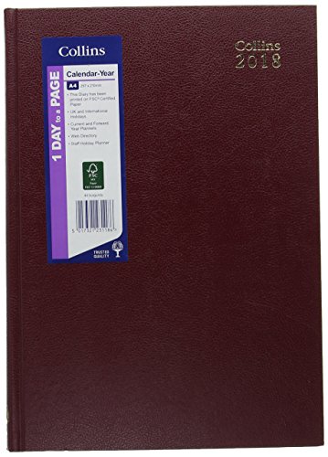 Télécharger Collins A4 Desk - Agenda 2018 1 jour par page Red Livre eBook France