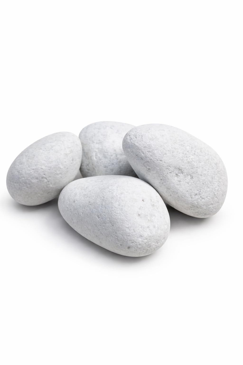 Piedra de marmol premium Canto rodado 60-100 mm Blanco Puro (20 kg)