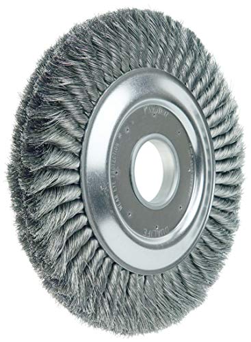 Image of Weiler 09460 10 inch Standard Twist Knot Wire Wheel, .0118 inch Steel Fill, 2 inch Arbor Hole, Made in the USA