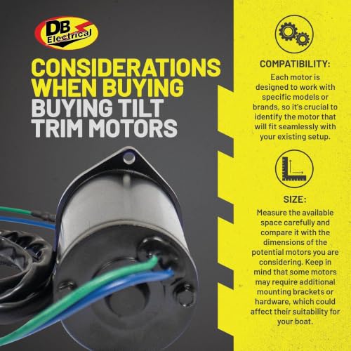 Image of DB Electrical TRM0071 Tilt & Trim Motor Compatible with /Replacement for Yamaha 40MJH, 50EJR, C50TLR 2001, 40TLR 2001-2006, 50TLR 2001-2010, C40TLR 2001-2003, F50TJR 2002-2004 6259, 10834N
