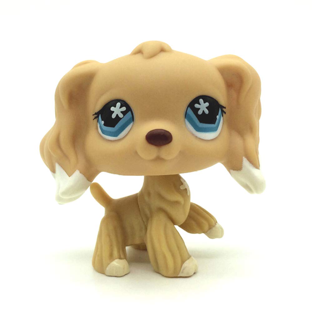 LPSMINPET Rare Mini Pet Toys #748 Brown Cocker Spaniel Dog Flower Eyes Animal Figure Gift