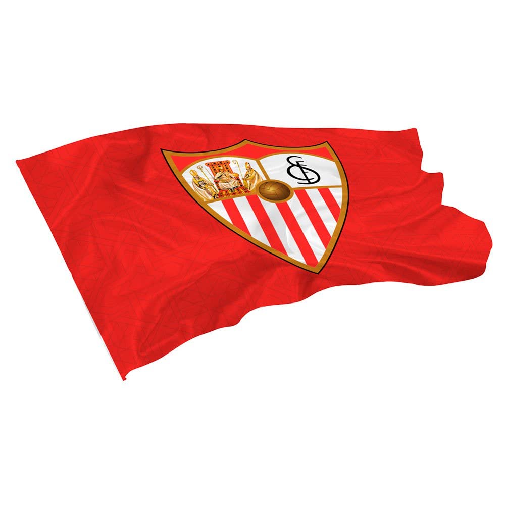 SFC SEVILLA FUTBOL CLUB F.C Bandera Trama Escudo, Roja, 150x100cm