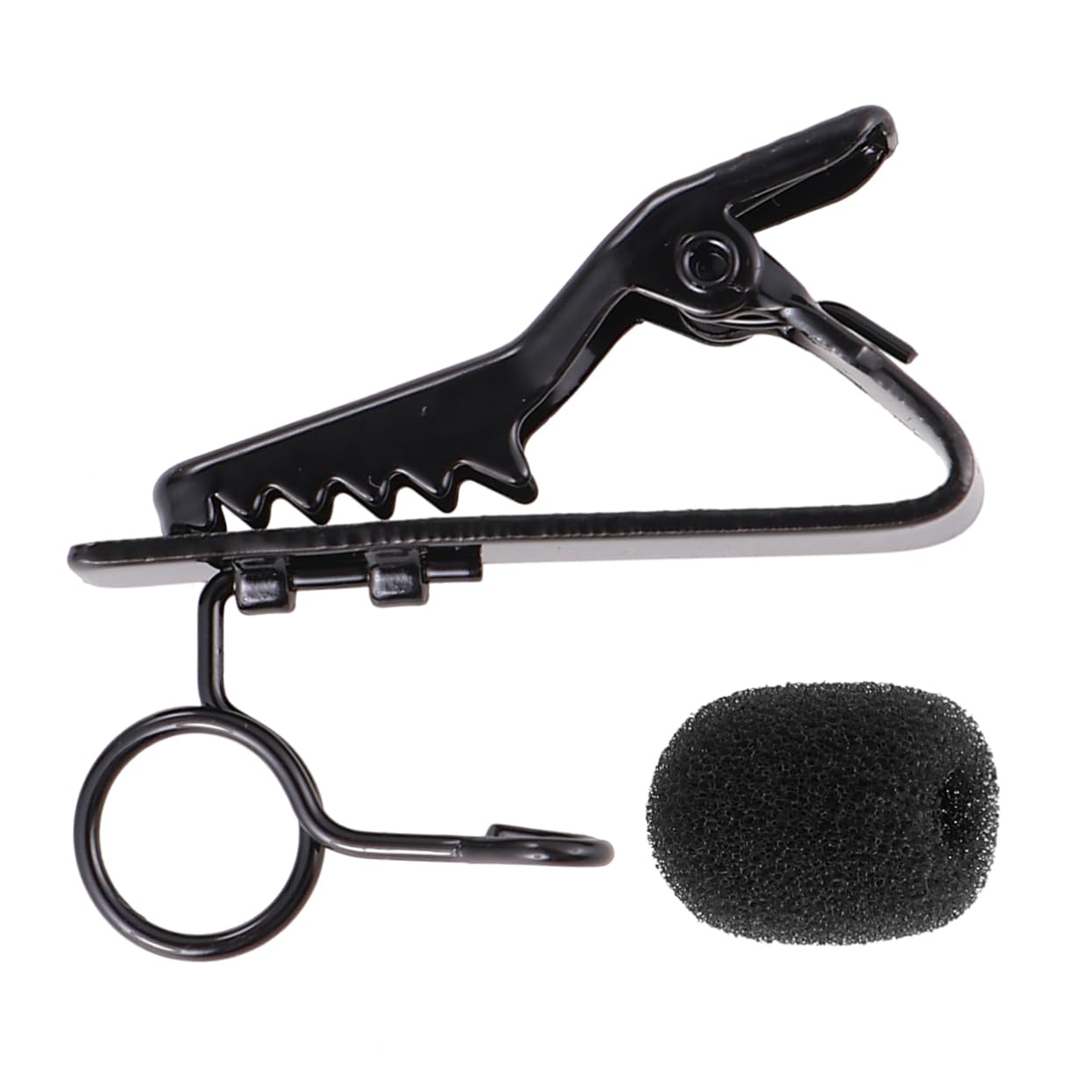 Generic 3 Sätze Reversmikrofonclip Mini-revers-lavaliermikrofon Für Videokonferenzen Online-karaoke Schwarze Metallklammer Schwammabdeckung 24 Stück * 3