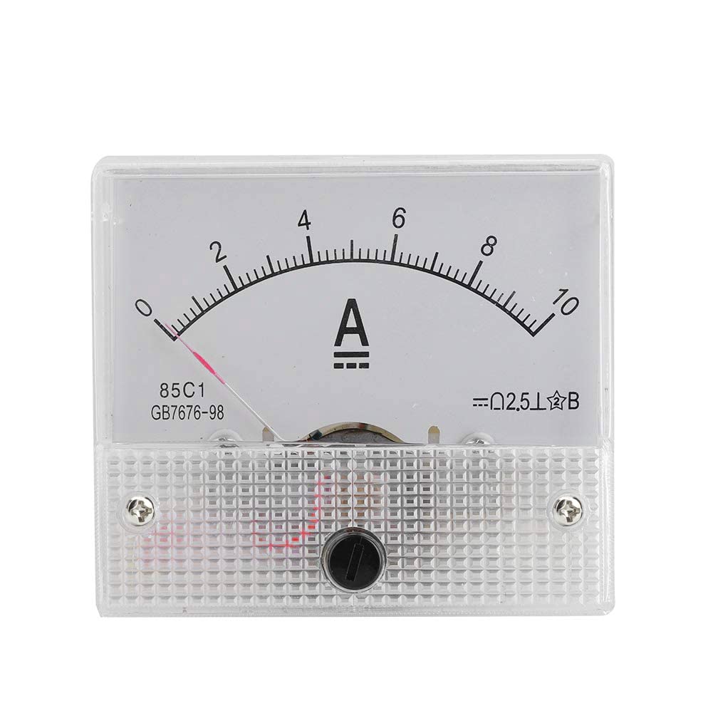 WANGCL Mini Current Analogue Ammeter,Professional Durable 2.5 Accuracy Voltage Analog Voltmeter Panel Ammeter Current Voltmeter of the CC 85 Analogue Current C1(DC 0-10A)