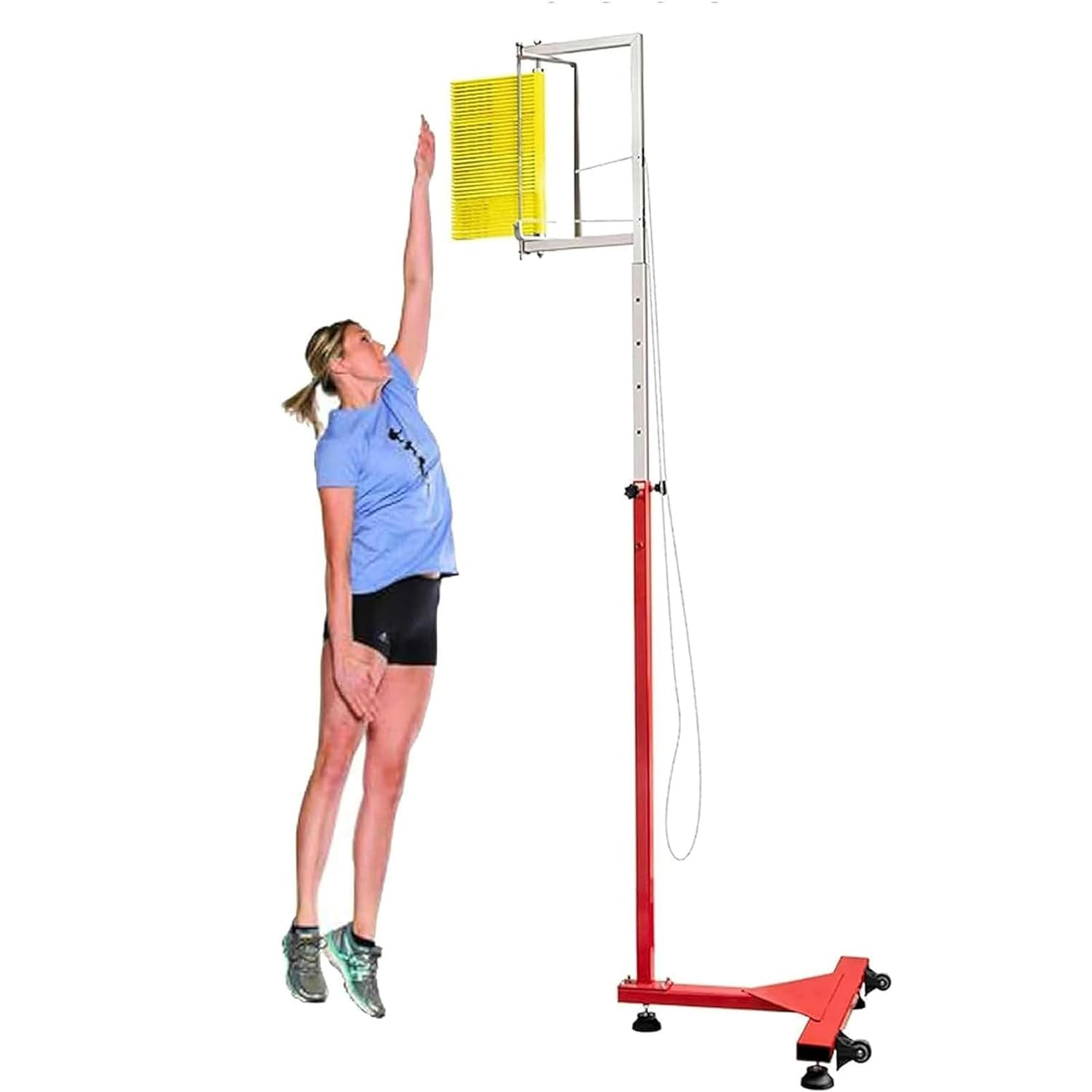 Trenażer skoków w pionie o regulowanej wysokości, miernik skoku w pionie w szkole metalowej, tester skoków w pionie dla sportowców sportowych,4.5-9.1ft