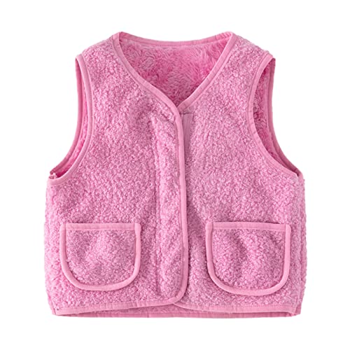 Toddler Vest Baby Boy Girl Fleece Vests Fuzzy Sherp𝐚 Sleeveless Waistcoat Fall Winter Faux Fu𝐫 Jacket