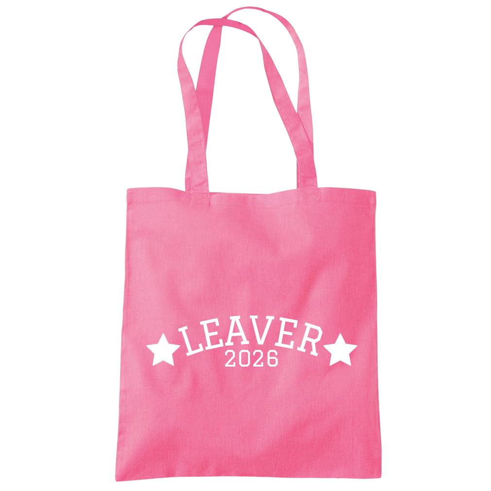 HotScamp Leaver 2026 - Tote Shopping Bag - Class of Leaving School Gift Good Luck One size pink