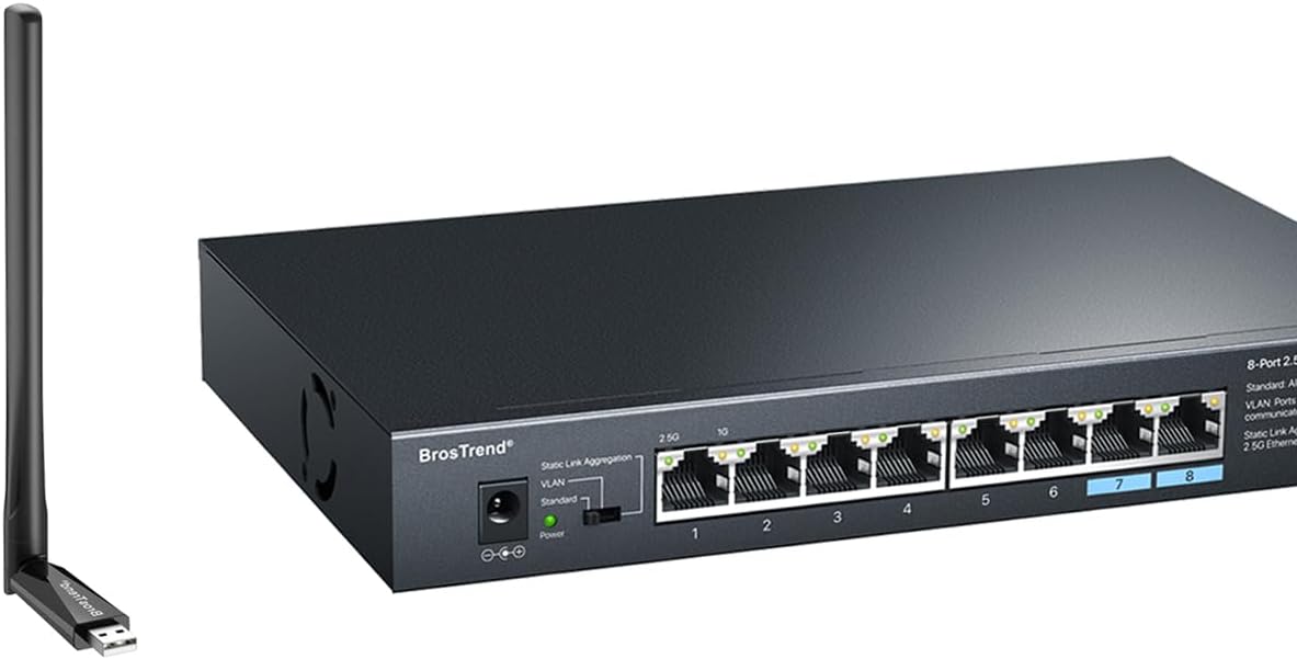 BrosTrend 8Port 2.5G Switch MultiGigabit