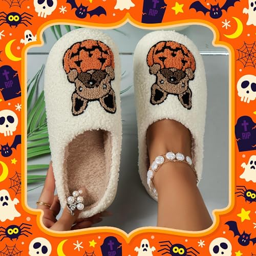 Christmas Green Slippers For Women And Men Fuzzy Fluffy Shoes Warm Cozy House Slip-on Indoor Outdoor Slippers3