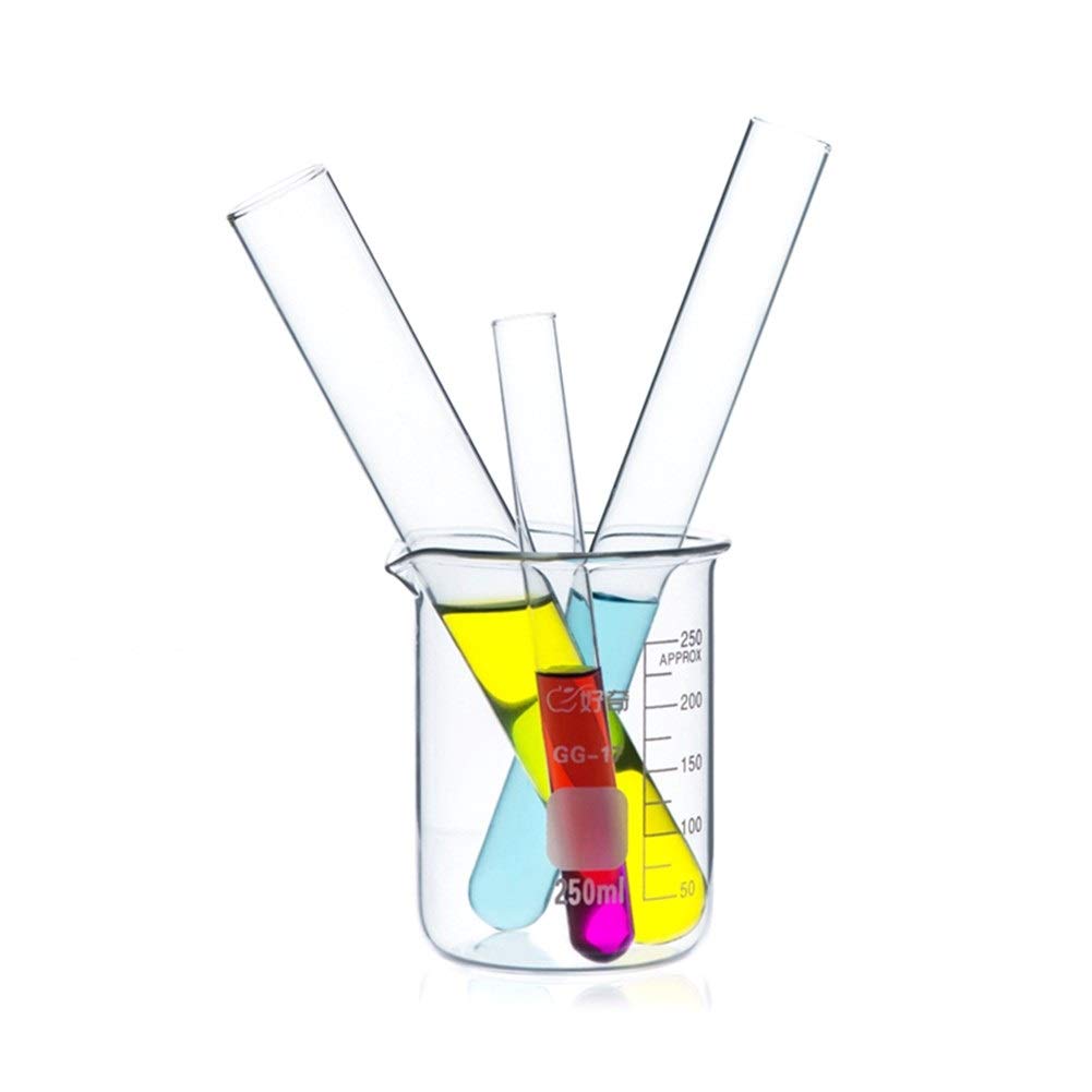 tubos de ensayo pequeños, tubo de ensayo de laboratorio de 50 piezas / lote, 15 * 100 mm, tubo de ensayo de vidrio transparente vacío, implemento de laboratorio de uso, consumibles médicos, fácil de