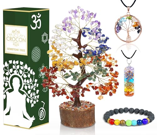 Seven Chakra Tree of Life - Crystal Tree for Positive ...
