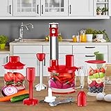 GOPLUS 1000W SET Frullatore Professionale Mixer di Acciaio INOX Potenza Regolabile Facilmente con 6...