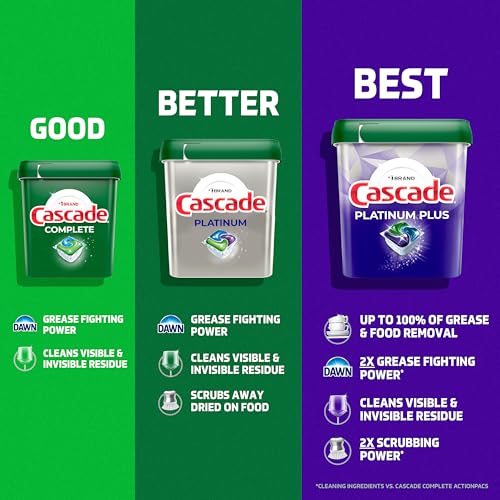 Cascade Platinum Dishwasher Pods, Dishwasher Detergent, Dish Detergent Soap, Fresh, 71 count - image 8