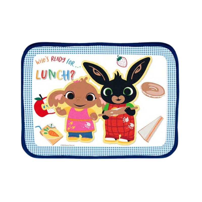 Mantel individual para niños Bing – Bajoplato plegable 30 x 40 cm – Lavable y resistente, perfecto para desayuno, merienda y escuela