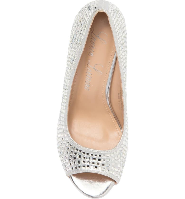 Candie 12 Rhinestone Peep Toe Platform Wedding Prom Dress Pumps4
