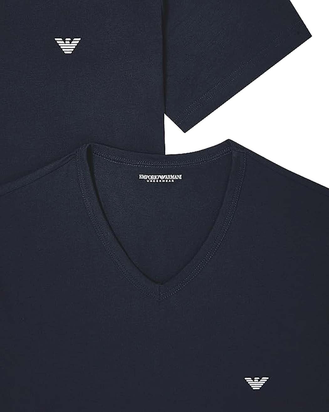 Emporio Armani 2-pak T-shirt z dekoltem w serek Mężczyźni Core Logoband 2-pack T-shirt