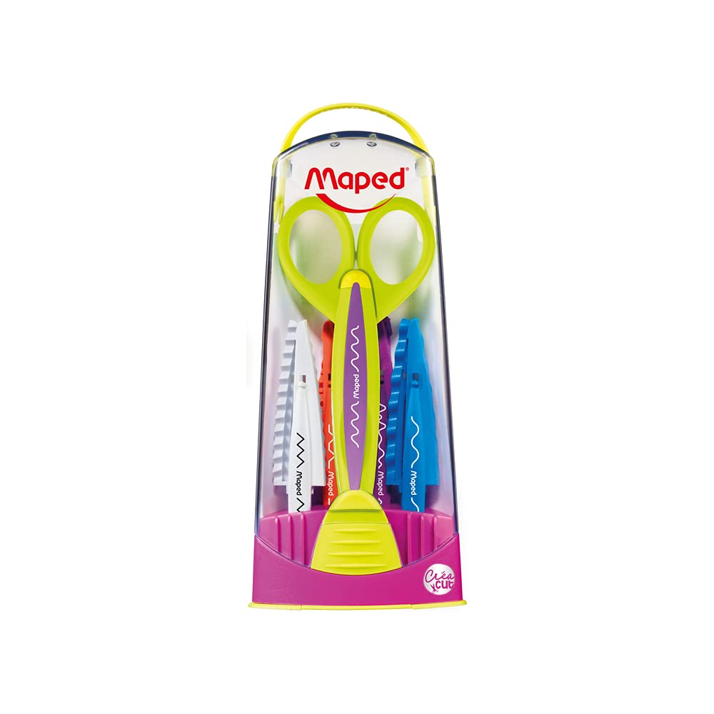 Quick-Change Craft Scissors With 5 Blades, Kids, 12.7 cm, Blunt Tip, Right & Left Handed (601005)