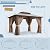 Aoxun 10' x 12' Outdoor Hardtop Gazebo Premium Polycarbonate Double - Roof Structure with Aluminum Frame, Complete with Privacy Curtains & Mosquito Netting for Backyard, Patio, Deck Parties (Brown)