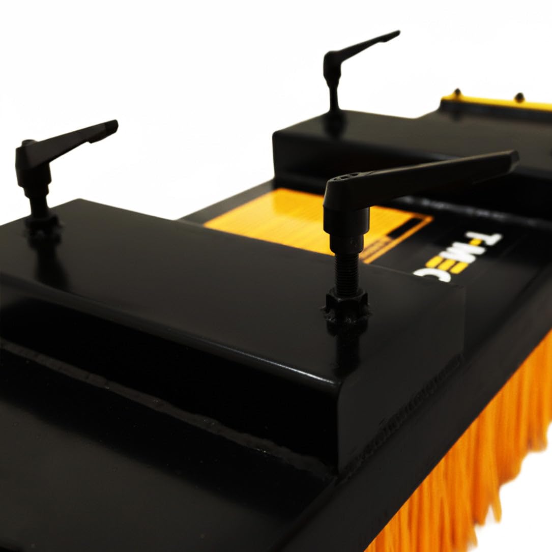 Balai Pousseur Pour Fourches de Chariot Élévateur Largeur 1300 mm Brosse Plat Ultra-Résistant Sol d'Entrepôt Usine Acier Laminé à Froid Poils Remplaçables Taille de Passage Standard