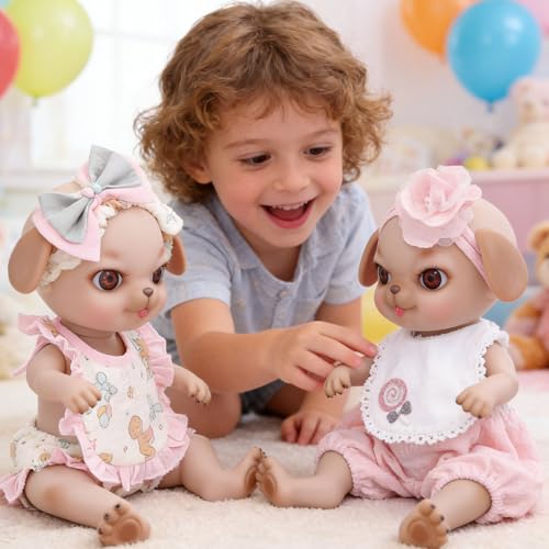 Muñeco Cachorro Gemelo 16 Pulgadas, Pack de 2 miniatura 2