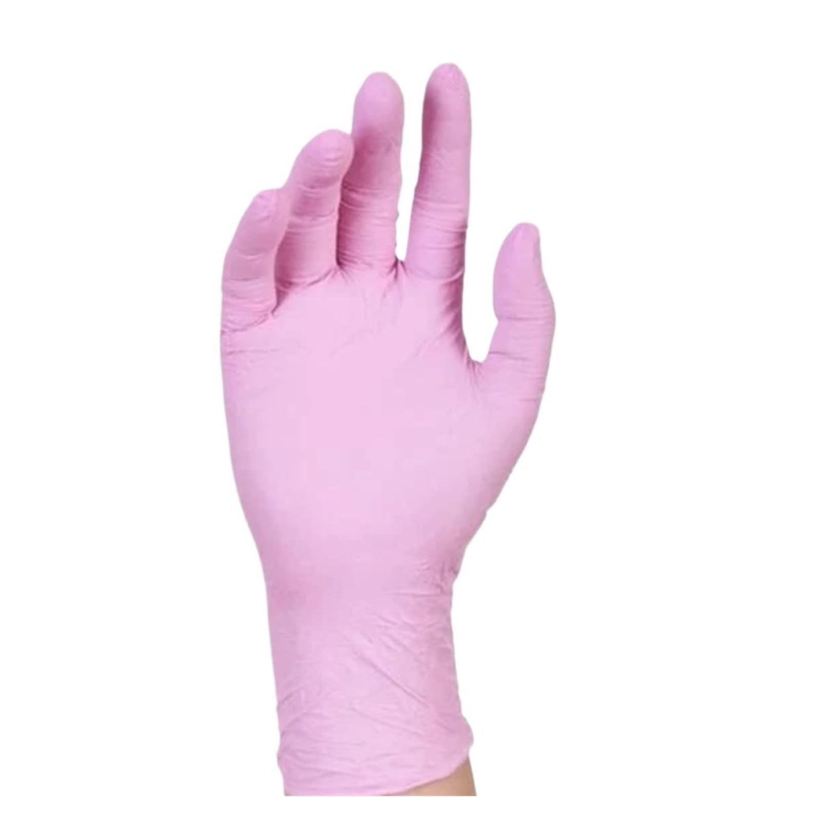 Jednorazowe Rękawiczki Nitrylowe Dla Dzieci W Wieku 5–15 Lat, Bezpudrowe, Studentów, Do Prac Rzemieślniczych, Malowania, Sprzątania Ogrodu(Kids 50PCS Pink)