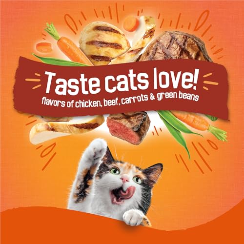 Purina Friskies Tender and Crunchy Combo with Flavors of Chicken, Beef, Carrots and Green Beans Dry and Tender Cat Food - 16 Lb. Bag