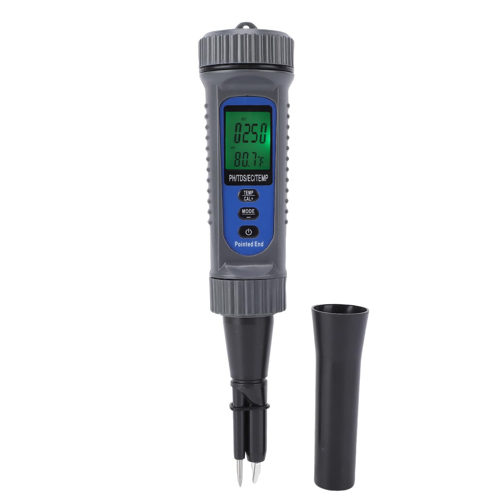 Fafeicy Misuratore di PH per Alimenti Tester Digitale TDS EC, Portatile in Plastica, Calibrazione Automatica, Multiparametro per Controllo qualità di Formaggio e Frutta e Test di Freschezza