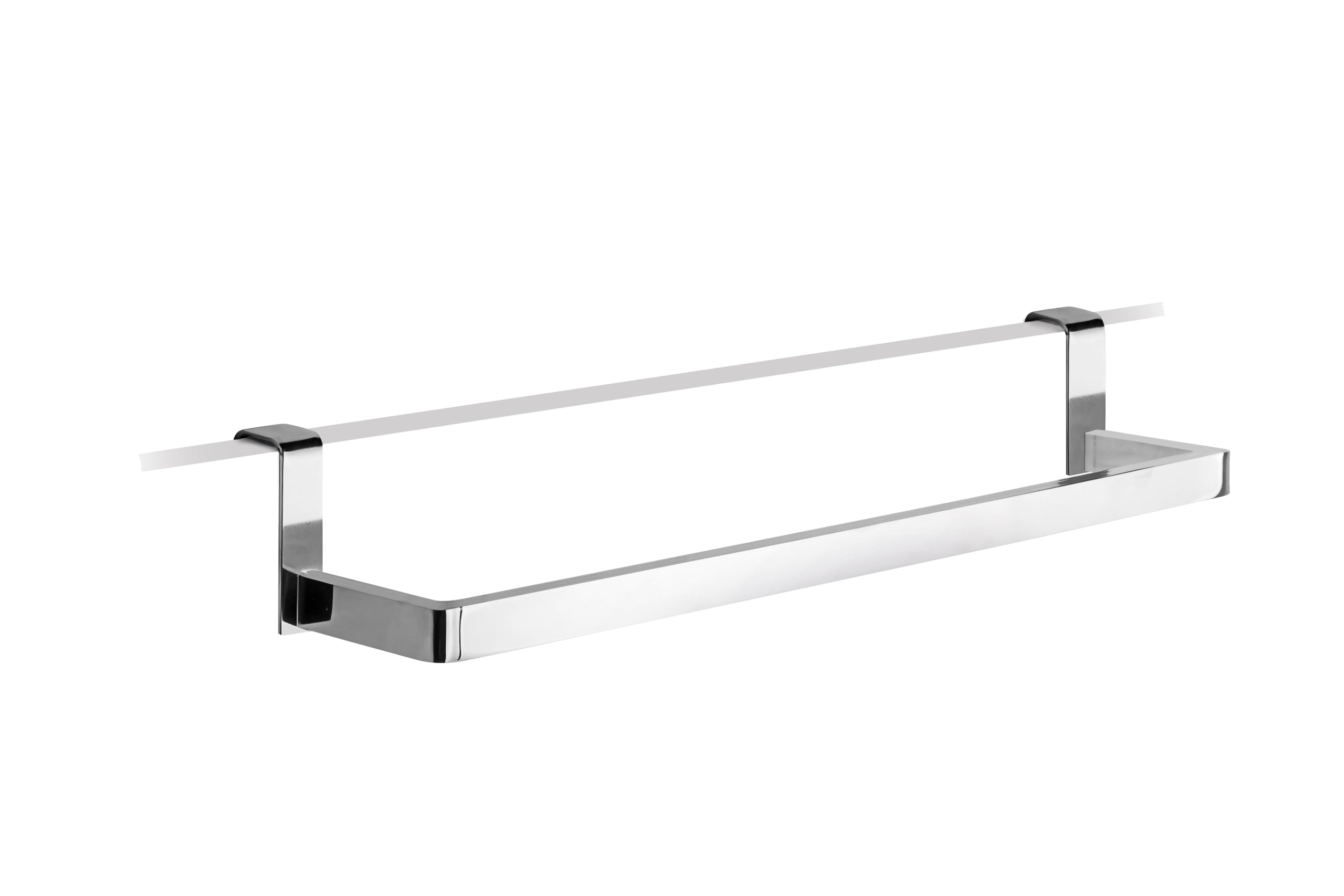 Toallero para Puerta, Toallero Barra para Baño o Cocina, Toallero Colgante, Sin Taladros ni Agujeros, Color Plata, Acero Inoxidable, 36 cm