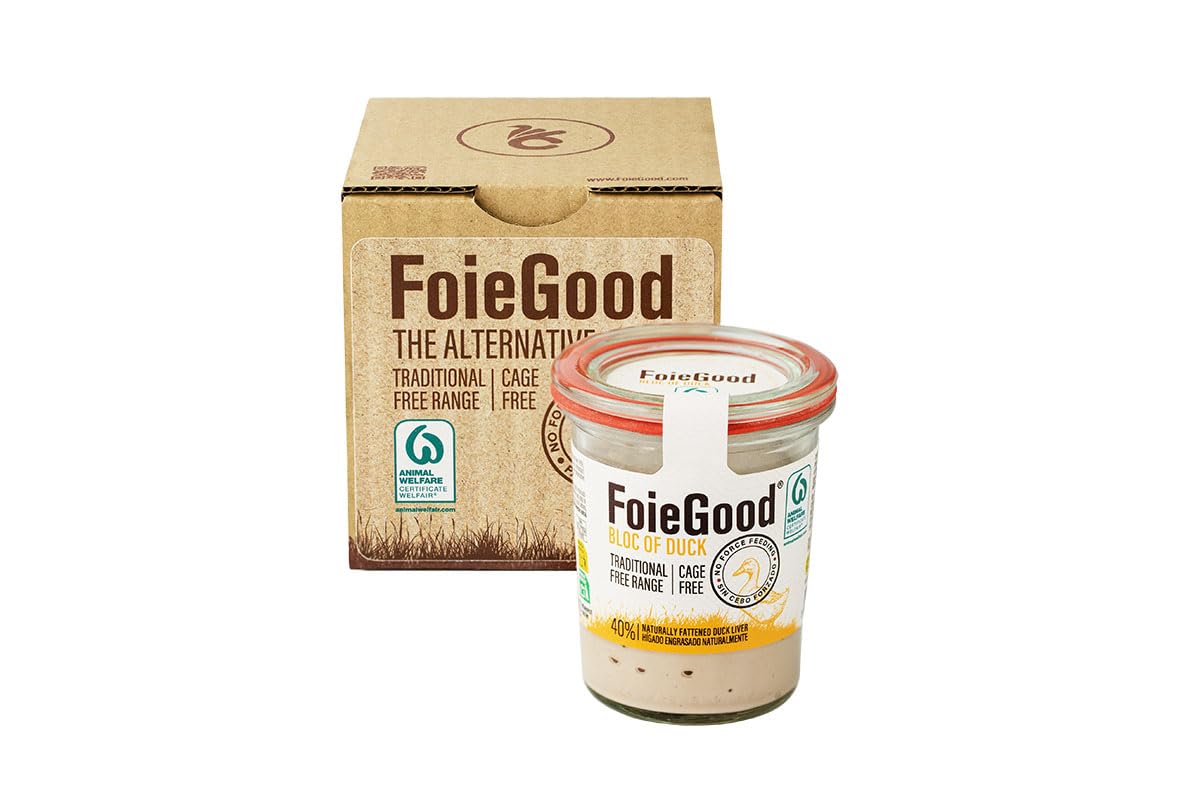 FoieGood BLOC DE PATO– Paté Untable de Hígado de Pato con Certificado Welfair® de Bienestar Animal – Textura Suave y Cremosa – Aperitivos Gourmet