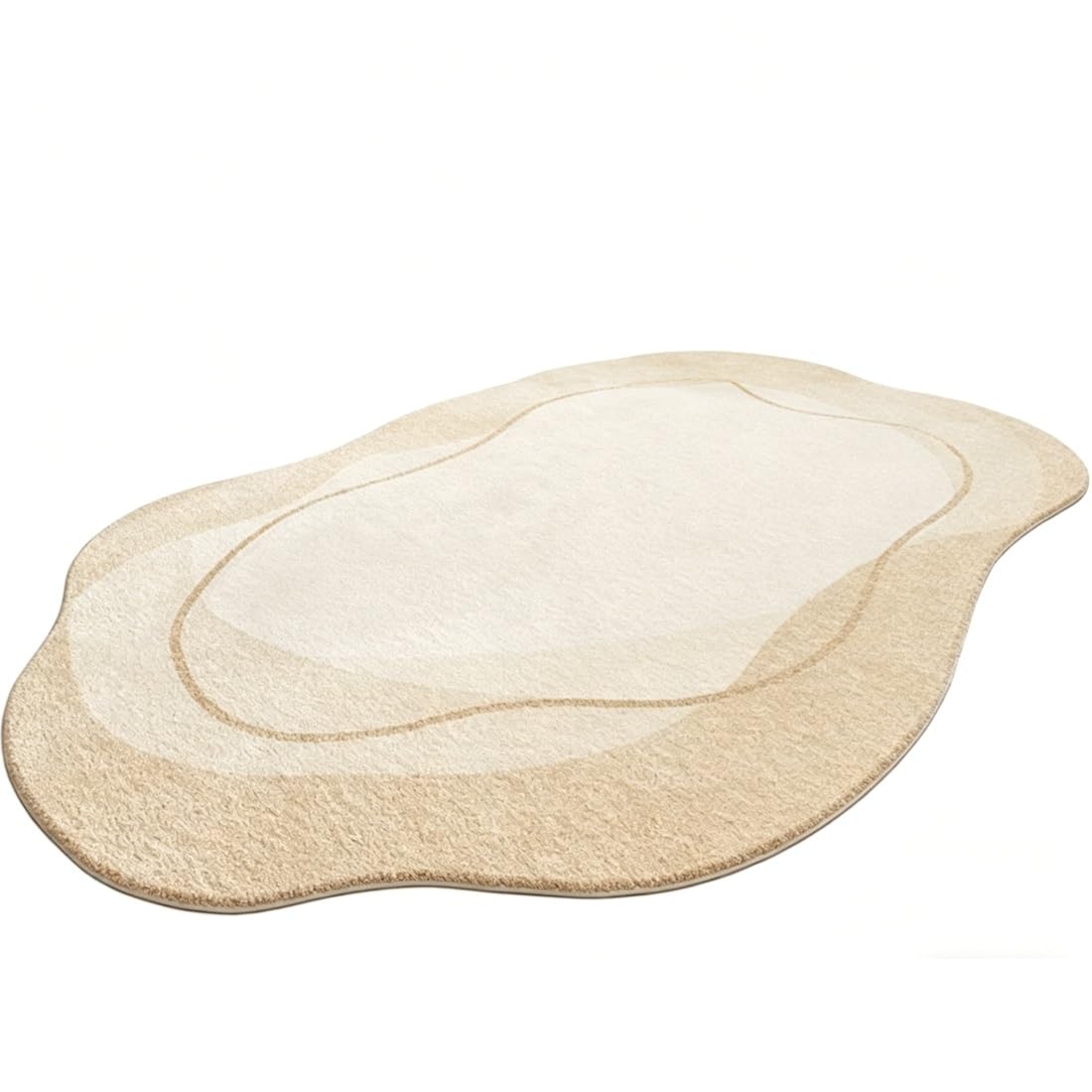 Tapis lavable et antidérapant en fausse laine douce, 160x230cm Irregular A