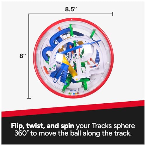 Image of Rubik's Cube, Rubik's Tracks 125 3D Gravity Maze & 3D Puzzle Game with 125 Obstacles, STEM Toy Problem-Solving Brain Teaser, Fidget Toy, Sensory Puzzle for Adults, Teens, Kids, for Ages 8 & Up
