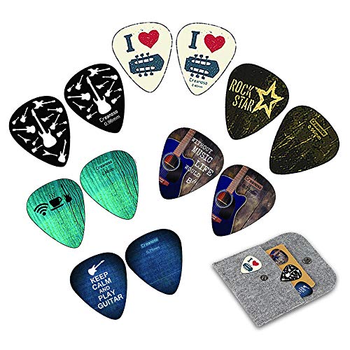 Creanoso Refroidir Médiator guitare (12-Pack) – GRATUIT Porte-Pick en cuir – Celluloid – Design unique assorti – pour… - Les Beatles, Paul McCartney, John Lennon, RIngo Starr, George Harrison Creanoso Refroidir Médiator guitare (12-Pack) - GRATUIT Porte-Pick en cuir - Celluloid - Design unique assorti - pour…
