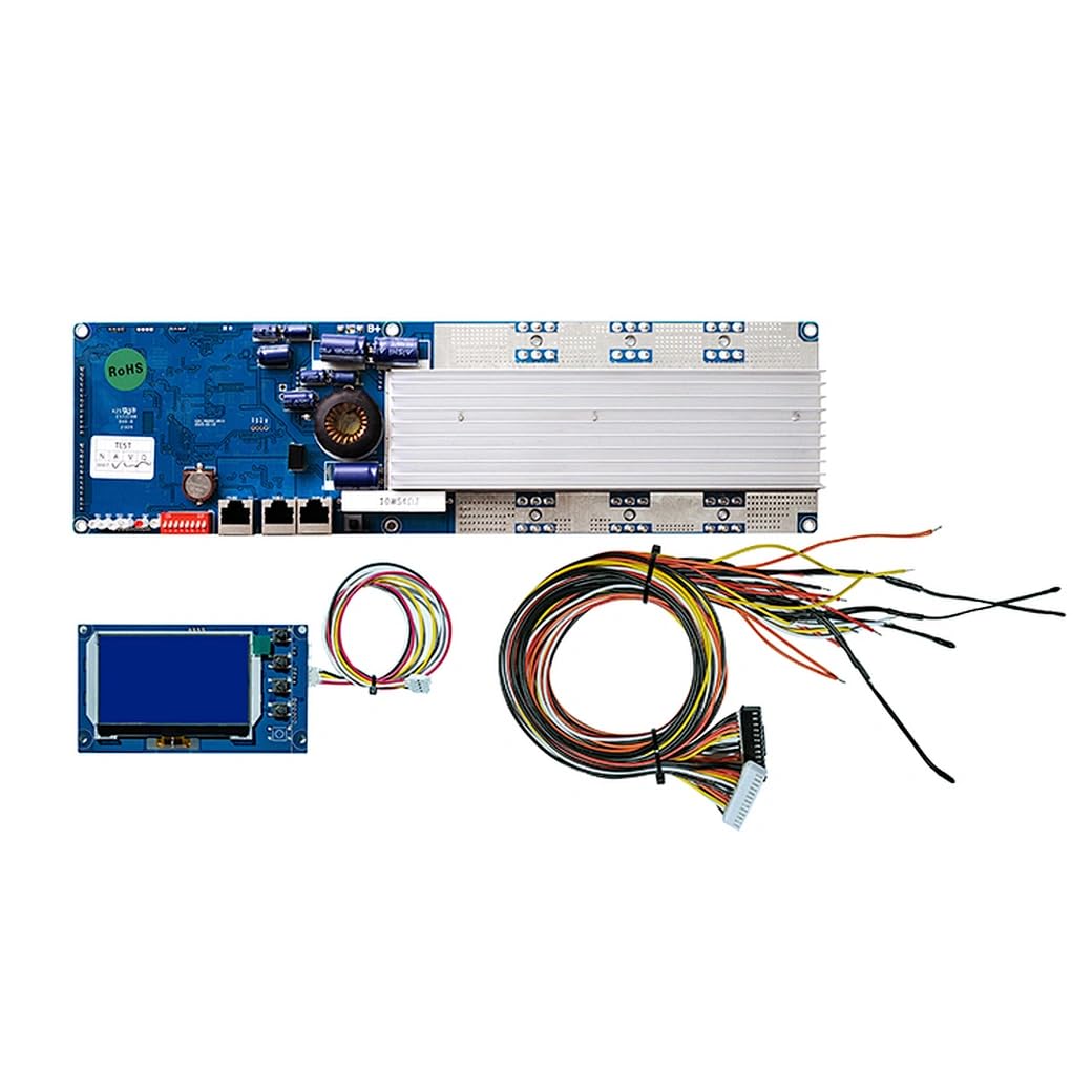 Seplos BMS3.0 50A/100A/150A/200A 24V/48V CAN e RS485 Comunicazione BMS per batterie al litio Smart BMS TypeA (3.0-A 48V 200A 16S+BT + LCD)