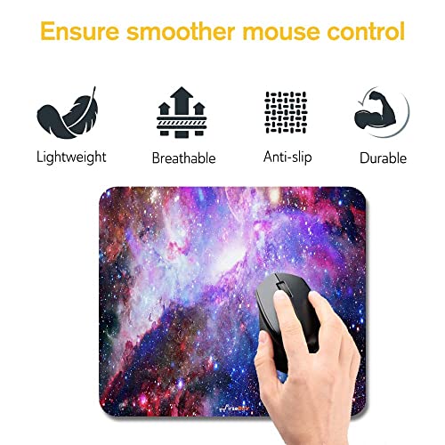 Image of Rectangle Mouse Pad, Anti Slip Rubber Colorful Galaxy Mousepads Desktops Gaming Mouse Mat Customized Designed for Home and Office, 8.6 X 7.08 Inches