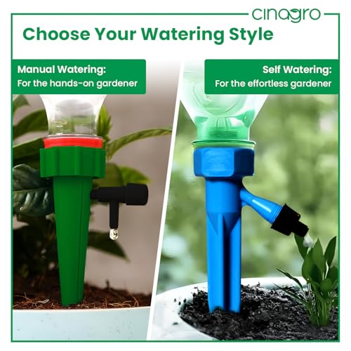 Image of Cinagro (Pack of 6) Drip Irrigation kit for Home Garden, Self-Watering Spikes, Drip Spikes for Plants, Home Garden, Automatic Plant Watering Devices