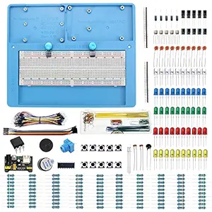 Makeronics 7-in-1 RAB Holder + 830 Tie-Points Breadboard+Electronics Fun Kit | Power Supply Module | Precision Potentiometer | Jumper Wires for Prototyping Circuit/Arduino/Raspberry Pi